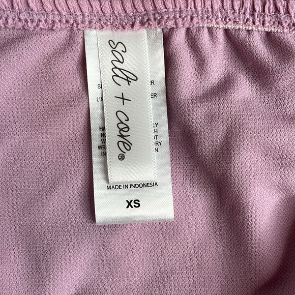 NWT SALT + COVE Womens Lilac Bikini Bottoms Crinkle Pattern Swim XS Extra Small - Picture 5 of 6